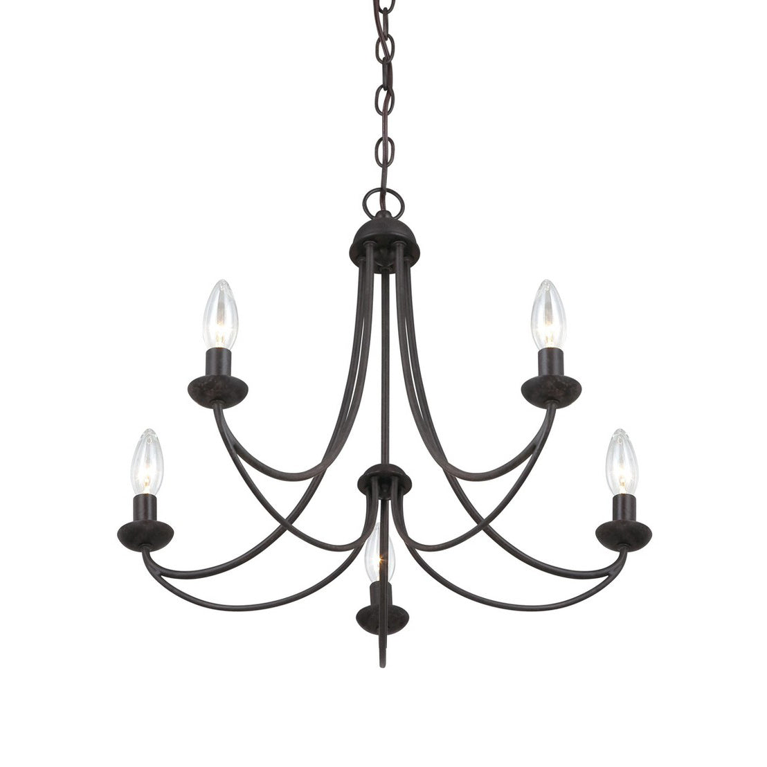 Mirren Chandelier - Imperial Bronze & Brass Candelabra Chandelier