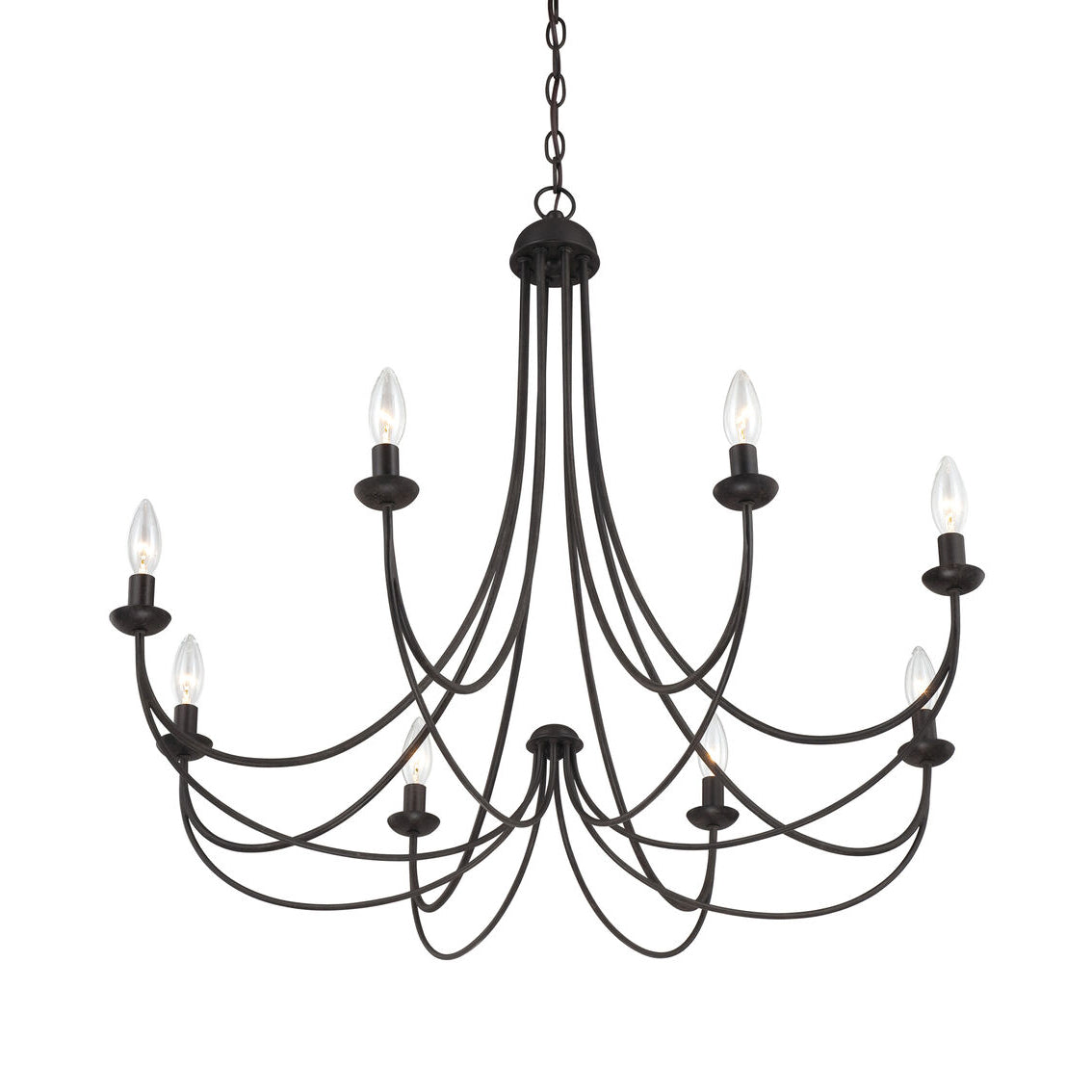 Mirren Chandelier - Imperial Bronze & Brass Candelabra Chandelier