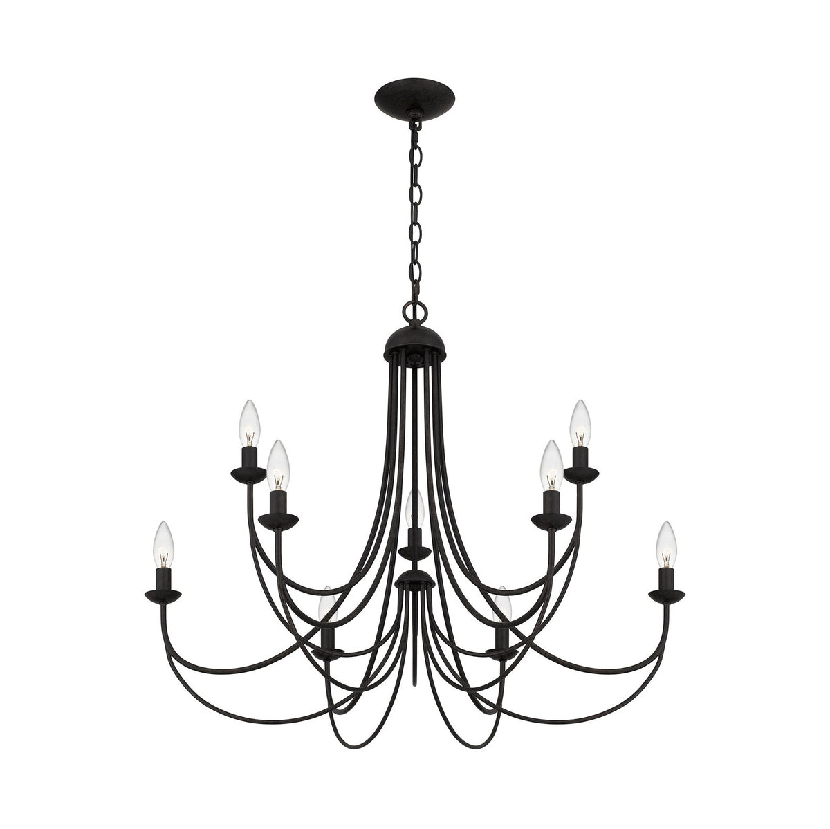 Mirren Chandelier - Imperial Bronze & Brass Candelabra Chandelier