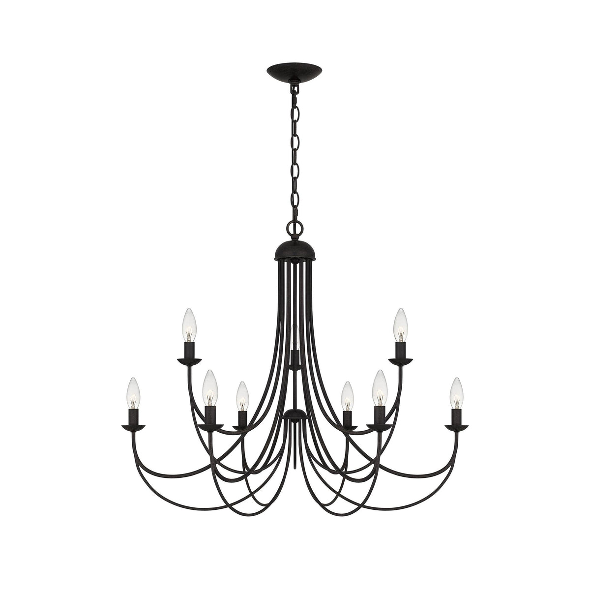 Mirren Chandelier - Imperial Bronze & Brass Candelabra Chandelier