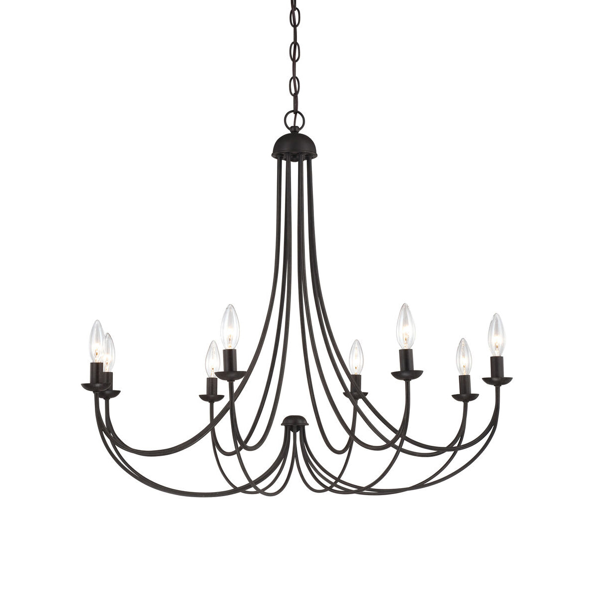 Mirren Chandelier - Imperial Bronze & Brass Candelabra Chandelier