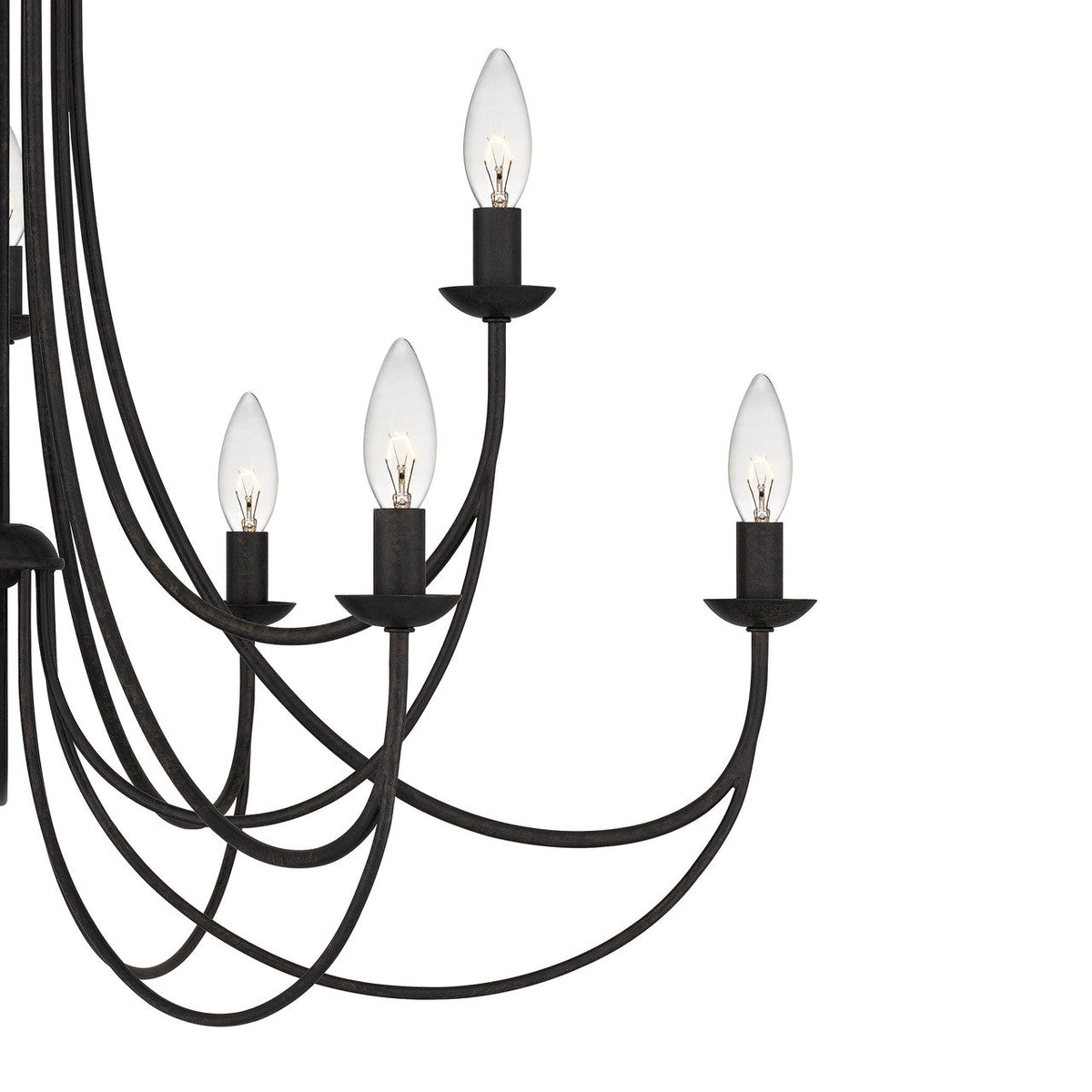 Mirren Chandelier - Imperial Bronze & Brass Candelabra Chandelier