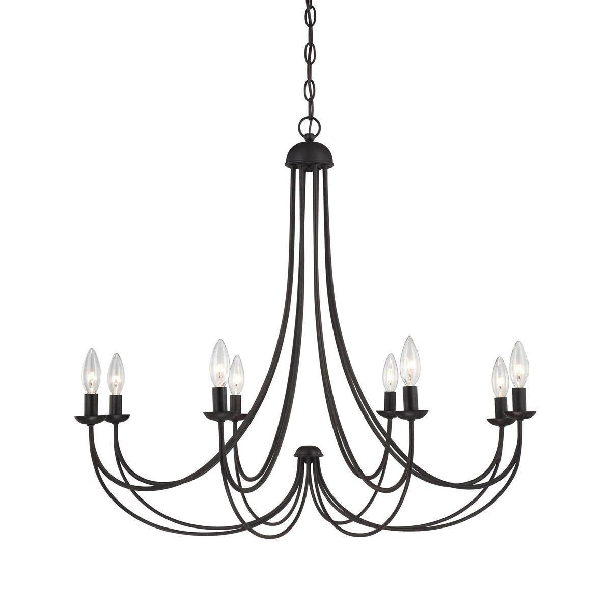 Mirren Chandelier - Imperial Bronze & Brass Candelabra Chandelier