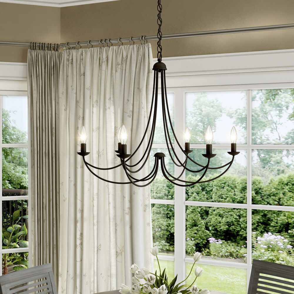 Mirren Chandelier - Imperial Bronze & Brass Candelabra Chandelier