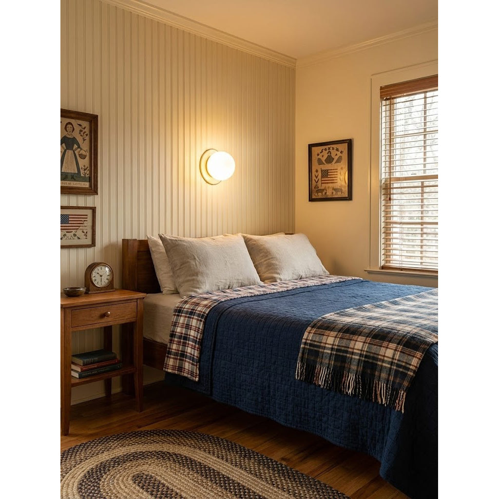 Mitchel Wall Lamp - Minimalist Opal Glass Globe & Brass Sconce