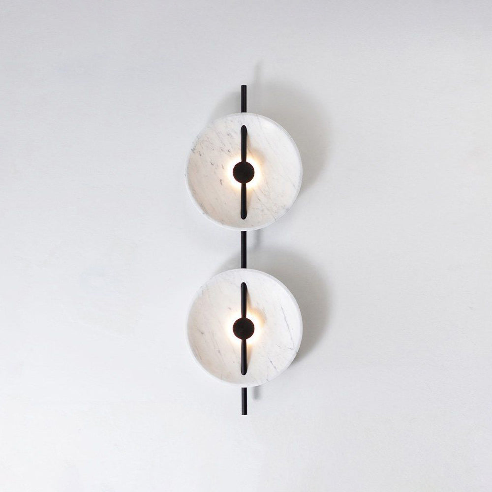 Mito Marble Wall Lamp - Sculptural Natural Marble & Timber LED Sconce