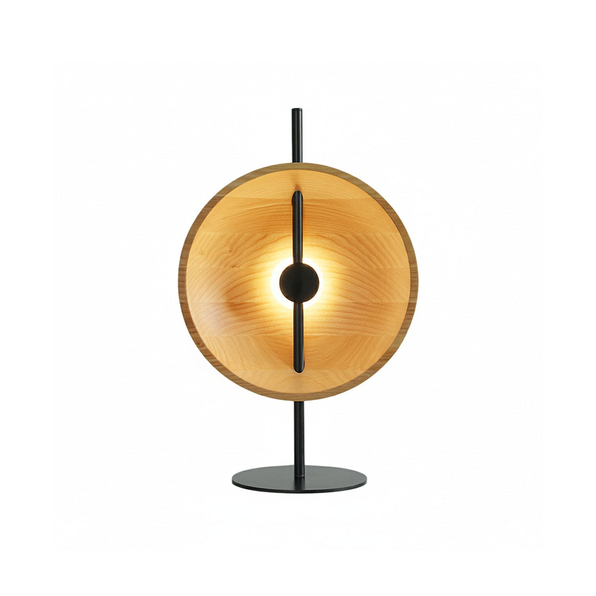Mito Table Lamp - Minimalist Sculptural Wood & Iron LED Desk Light