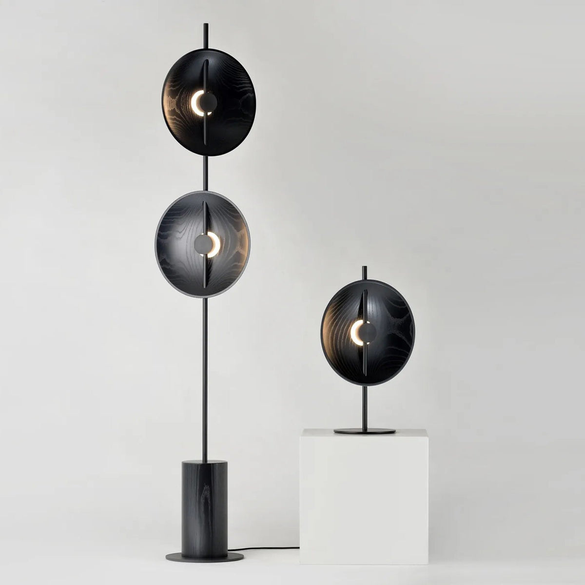 Mito Table Lamp - Minimalist Sculptural Wood & Iron LED Desk Light