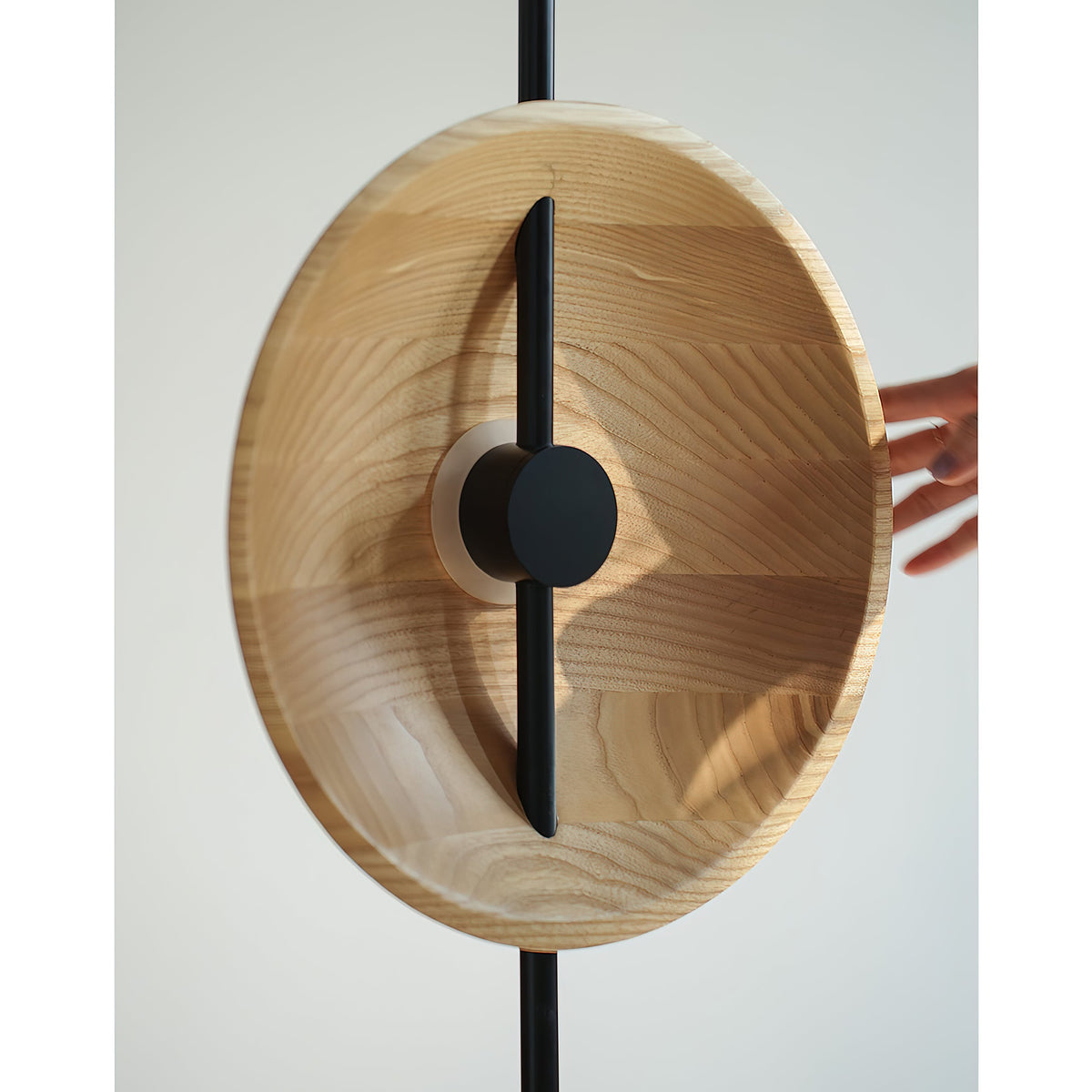 Mito Table Lamp - Minimalist Sculptural Wood & Iron LED Desk Light