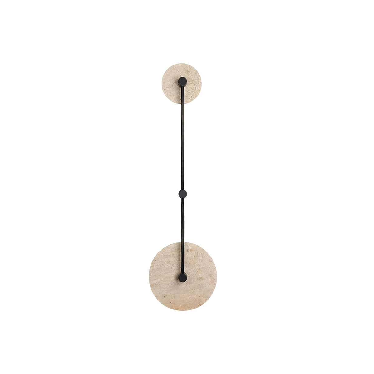 Mito Travertine Wall Lamp - Sculptural Limestone & Metal Integrated LED Sconce