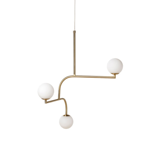 Mobil Chandelier - New York Inspired Rotating Mobile & Opal Glass Pendant