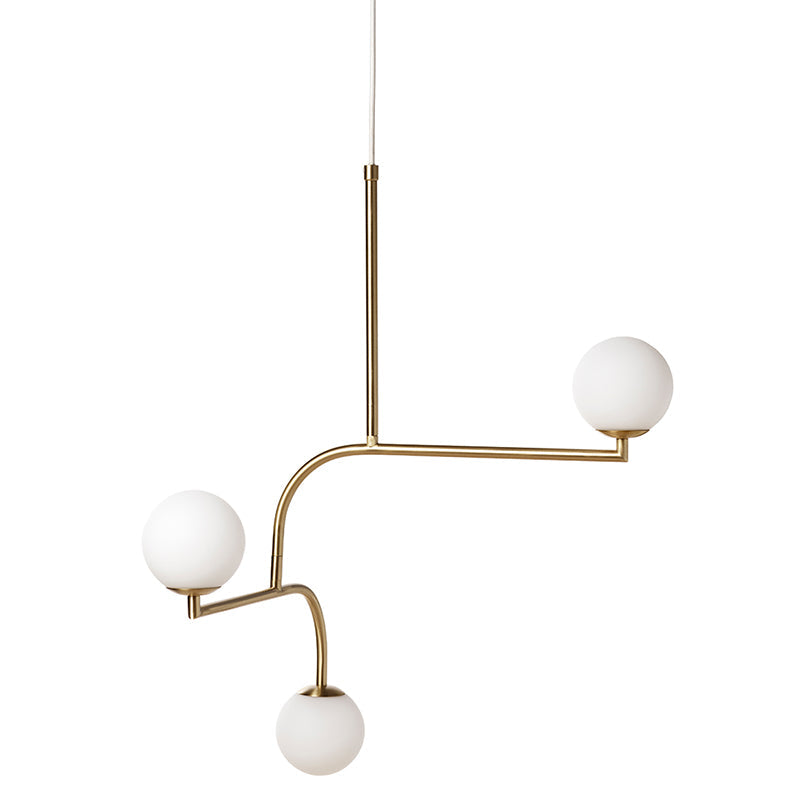 Mobil Chandelier - New York Inspired Rotating Mobile & Opal Glass Pendant