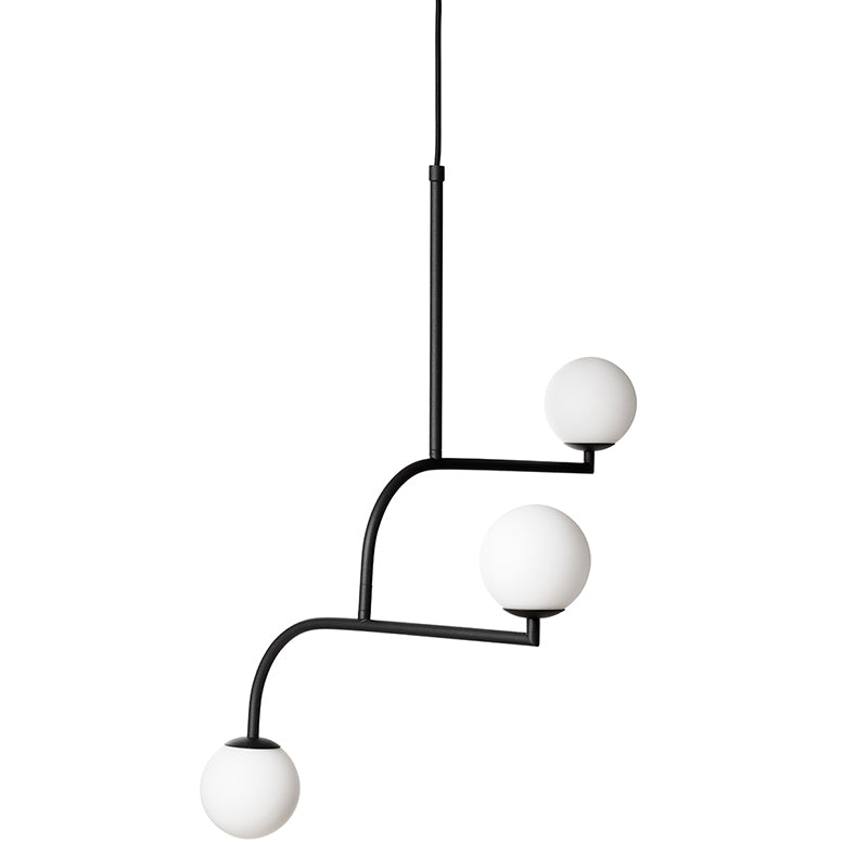 Mobil Chandelier - New York Inspired Rotating Mobile & Opal Glass Pendant