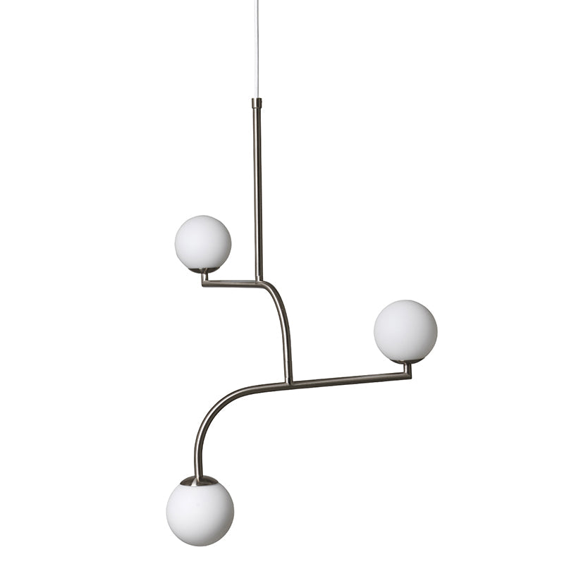 Mobil Chandelier - New York Inspired Rotating Mobile & Opal Glass Pendant