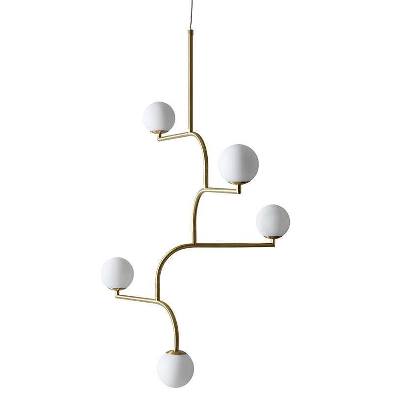 Mobil Chandelier - New York Inspired Rotating Mobile & Opal Glass Pendant