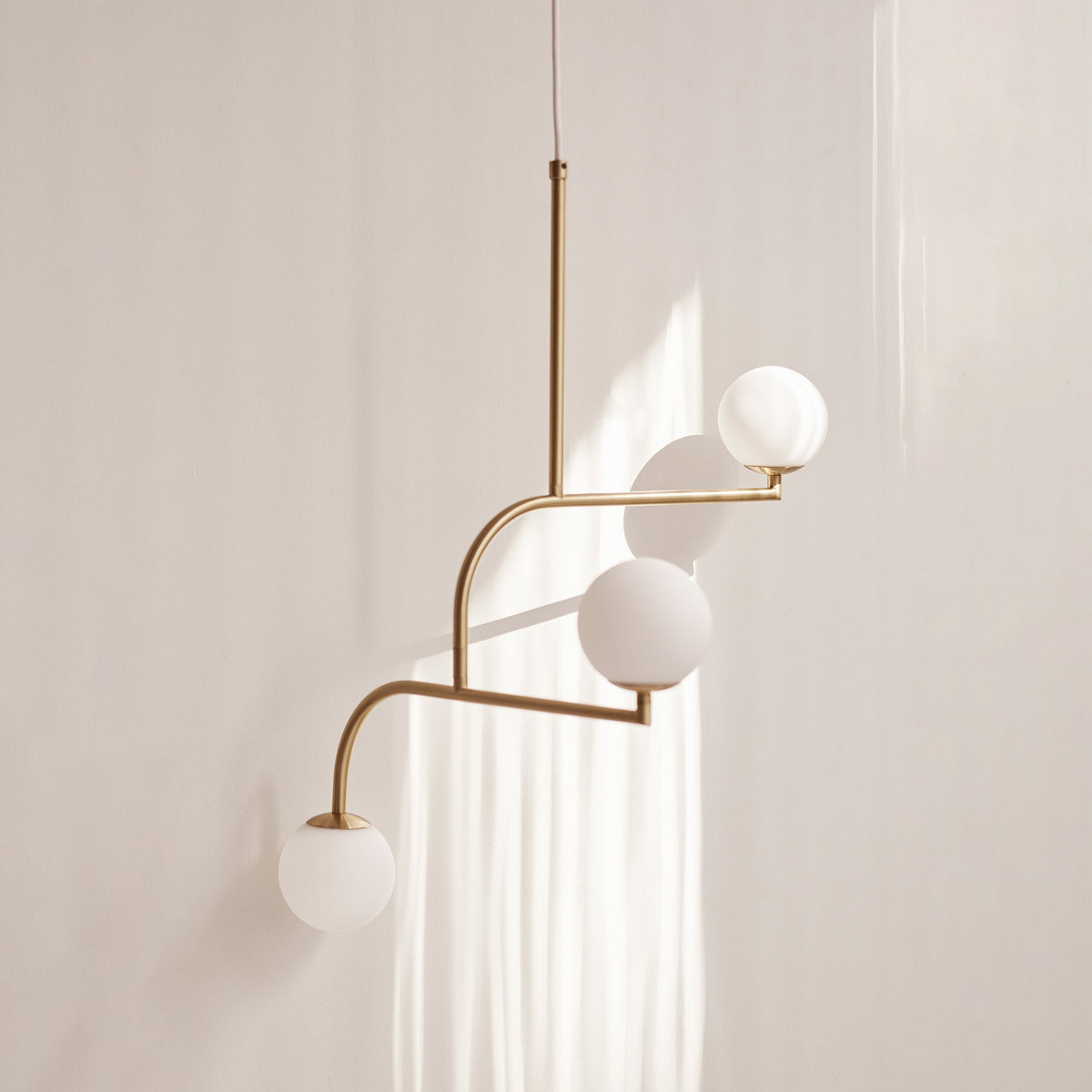 Mobil Chandelier - New York Inspired Rotating Mobile & Opal Glass Pendant