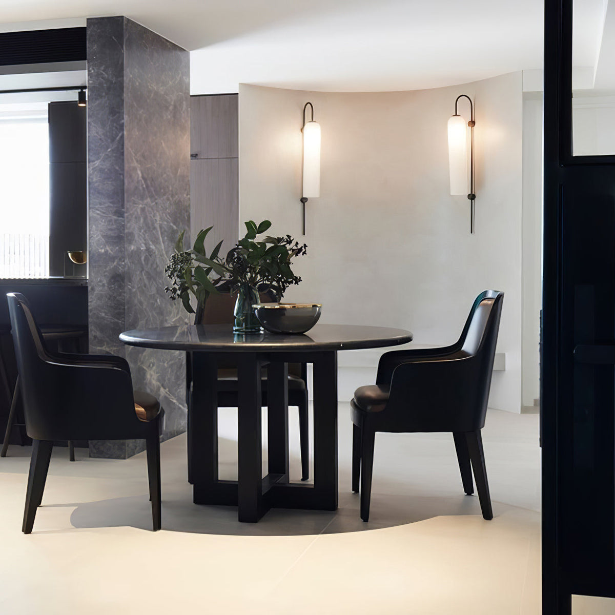 Modern Glass Vertical Wall Lamp - Mouth-Blown Cylindrical Sconce