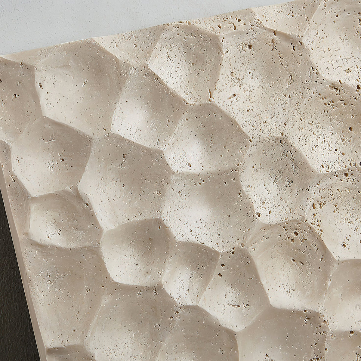 Modular Panel Travertine Sconce - Square Natural Limestone & Integrated LED Wall Light