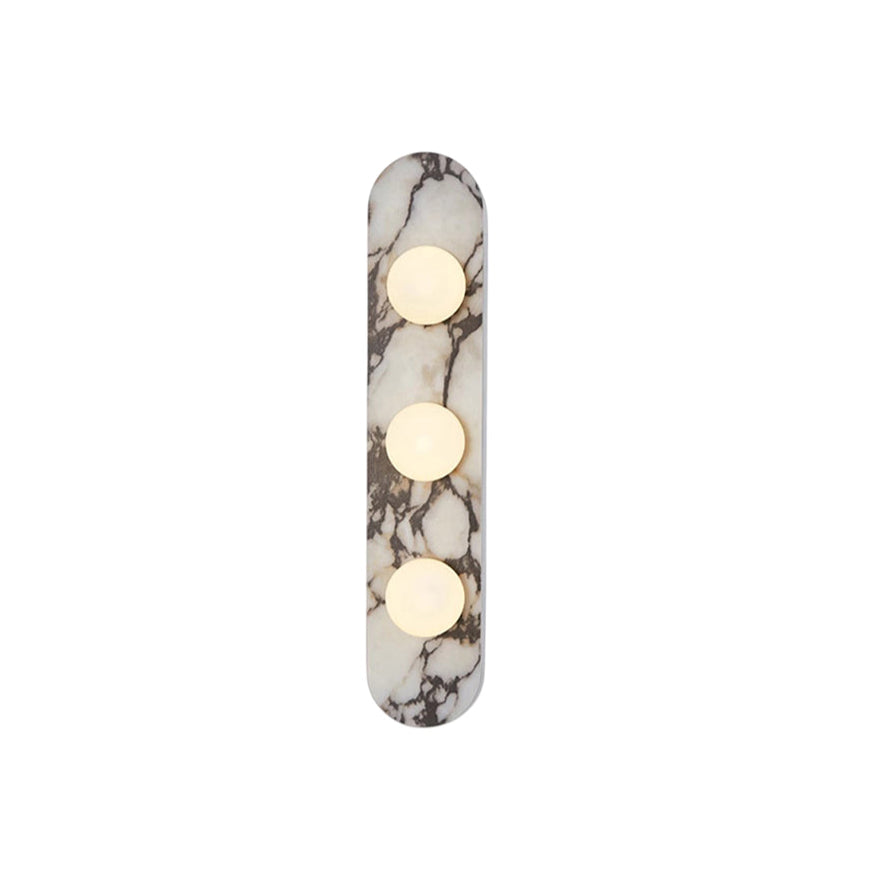 Modulo Marble Wall Lamp - Italian Bulgari Marble & Opaline Glass Sconce