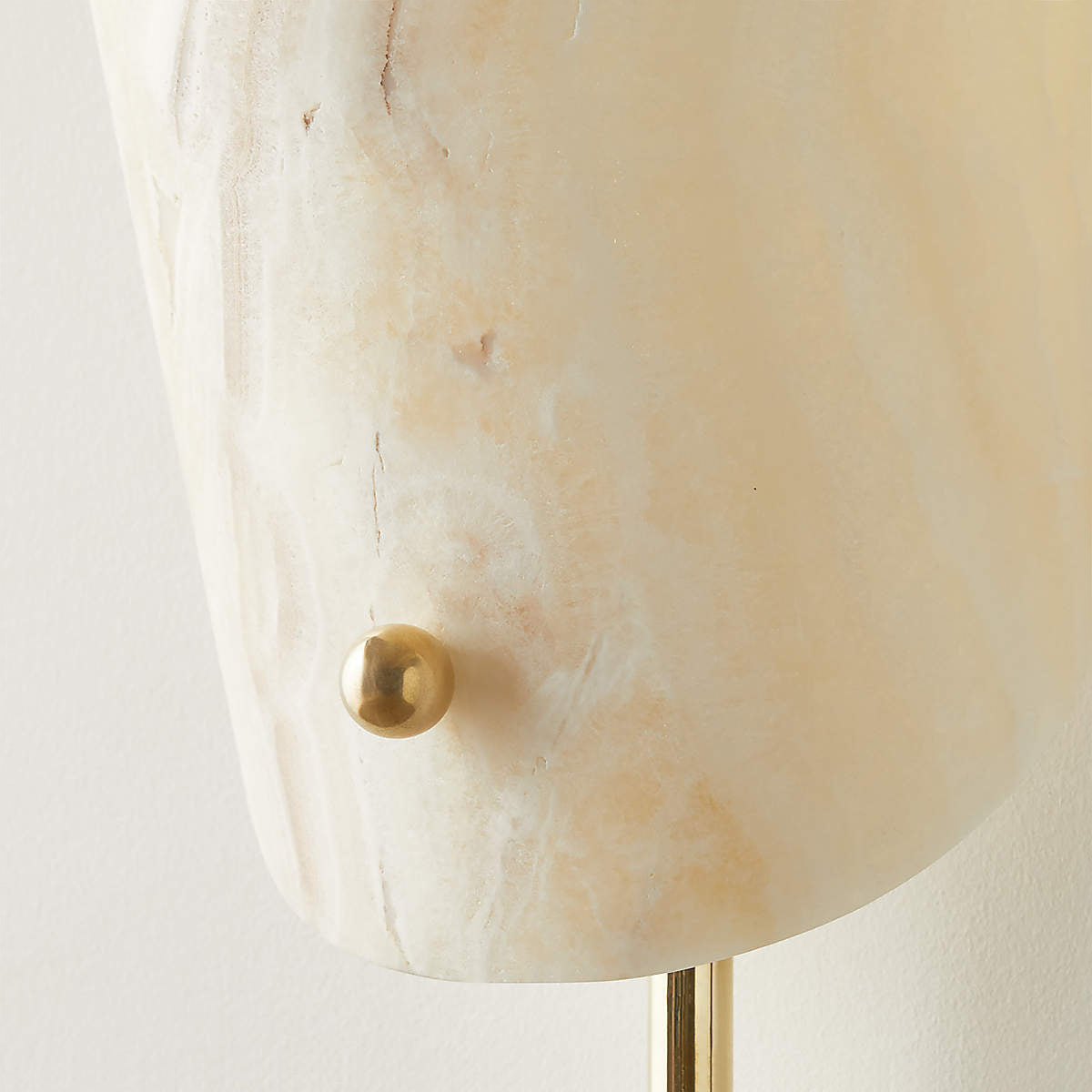 Monet Onyx Plug-In Sconce - Hand-Carved Solid Onyx & Gold Wall Light