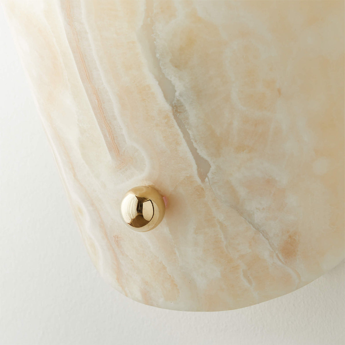 Monet Onyx Wall Lamp - Hand-Carved Solid Onyx & Unlacquered Brass Sconce