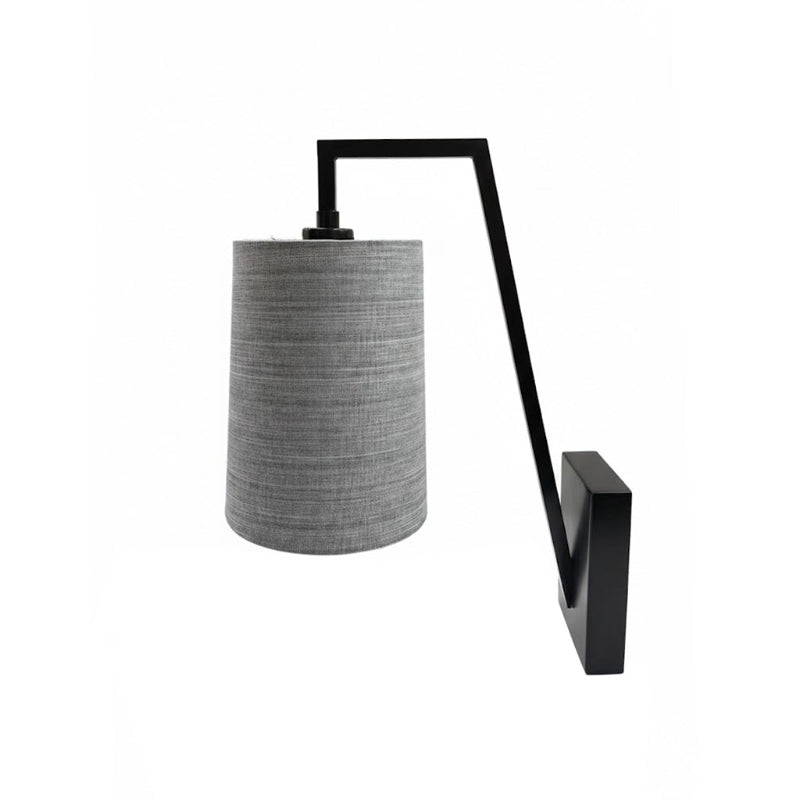 Monty Wall Lamp - Mid-Century Modern Brass & Fabric Sconce | Angled Geometric Wall Light