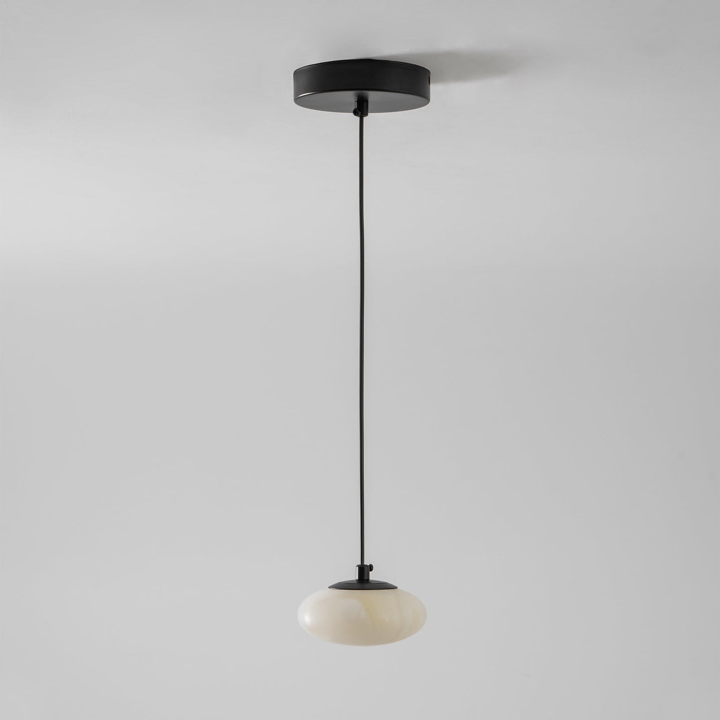 Moonstone Alabaster Pendant Lamp - Natural Spanish Stone & Brass Pendant | Modern Organic