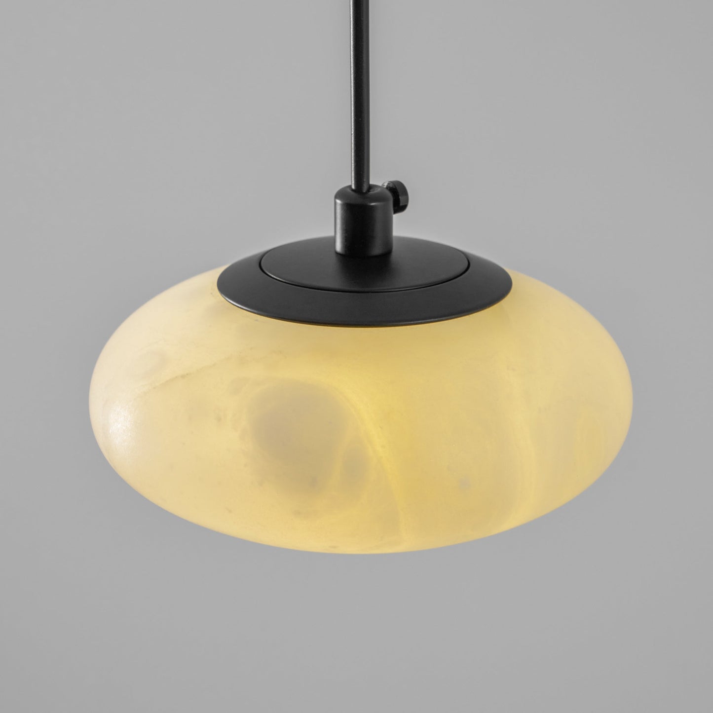 Moonstone Alabaster Pendant Lamp - Natural Spanish Stone & Brass Pendant | Modern Organic