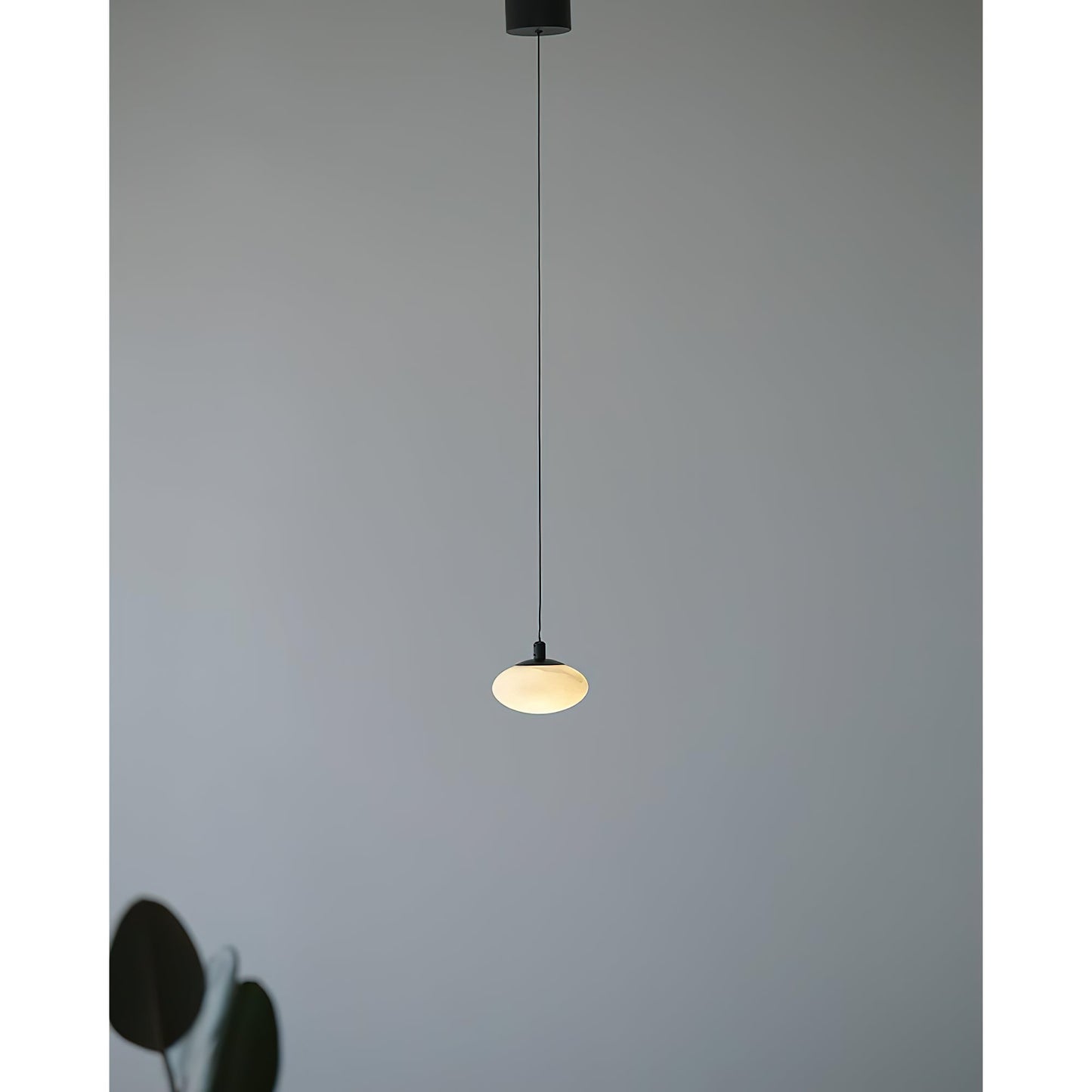 Moonstone Alabaster Pendant Lamp - Natural Spanish Stone & Brass Pendant | Modern Organic