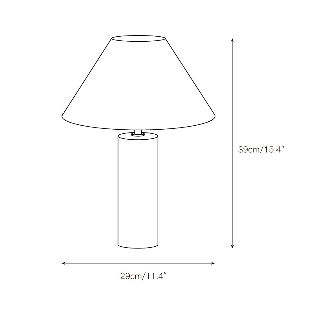 Morola Table Lamp - Minimalist Marble & Fabric Desk Light | Luxury Bedside Stone Lamp
