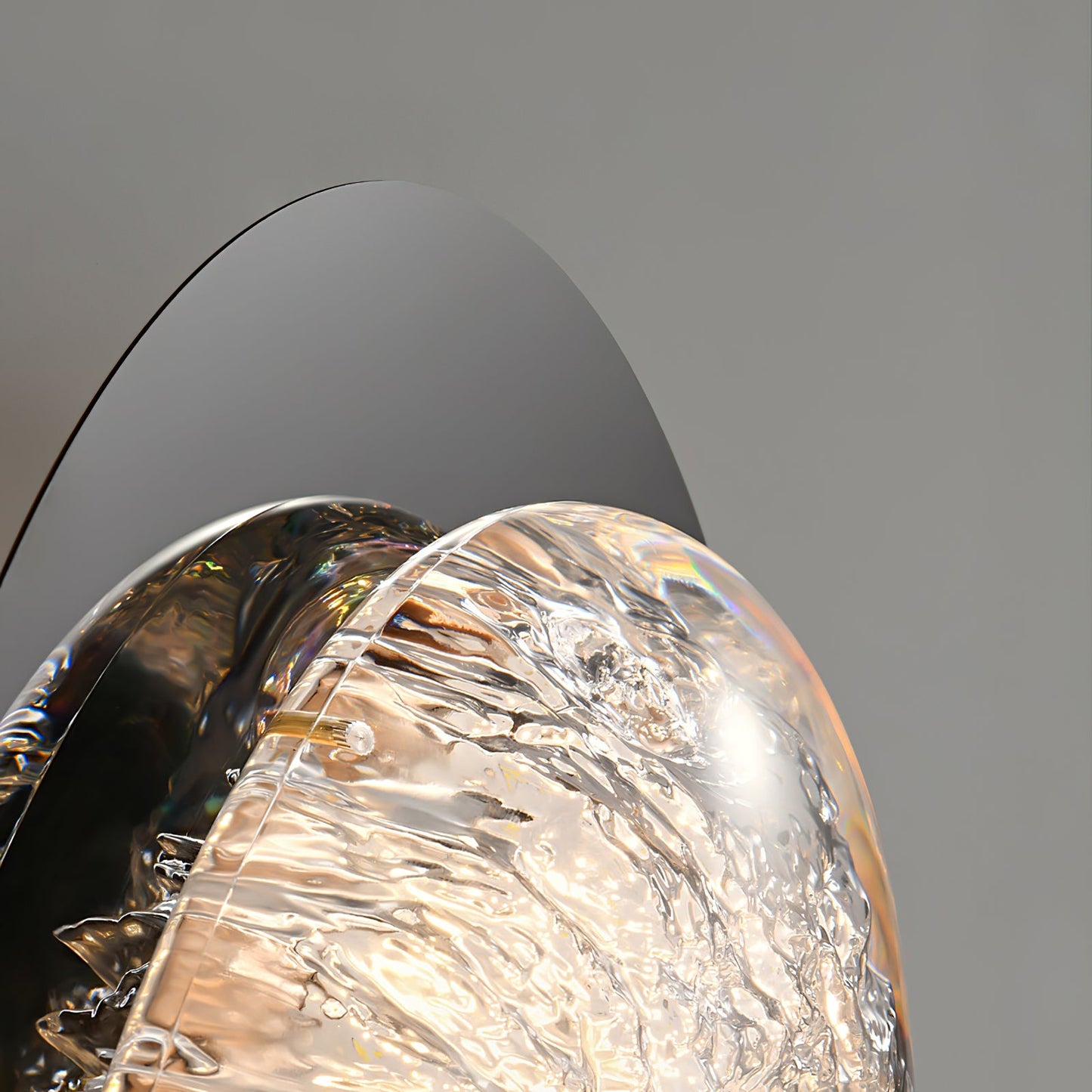 Morstad Sconce - Optical Acrylic & Stainless Steel LED Wall Light | Modern Geometric Sconce