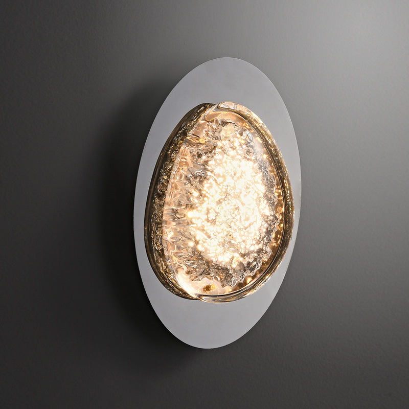 Morstad Sconce - Optical Acrylic & Stainless Steel LED Wall Light | Modern Geometric Sconce