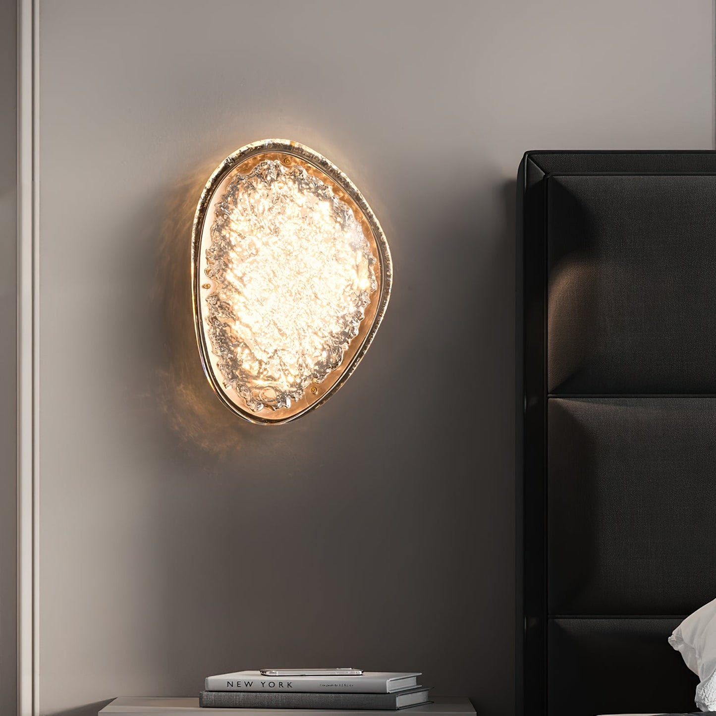 Morstad Sconce - Optical Acrylic & Stainless Steel LED Wall Light | Modern Geometric Sconce