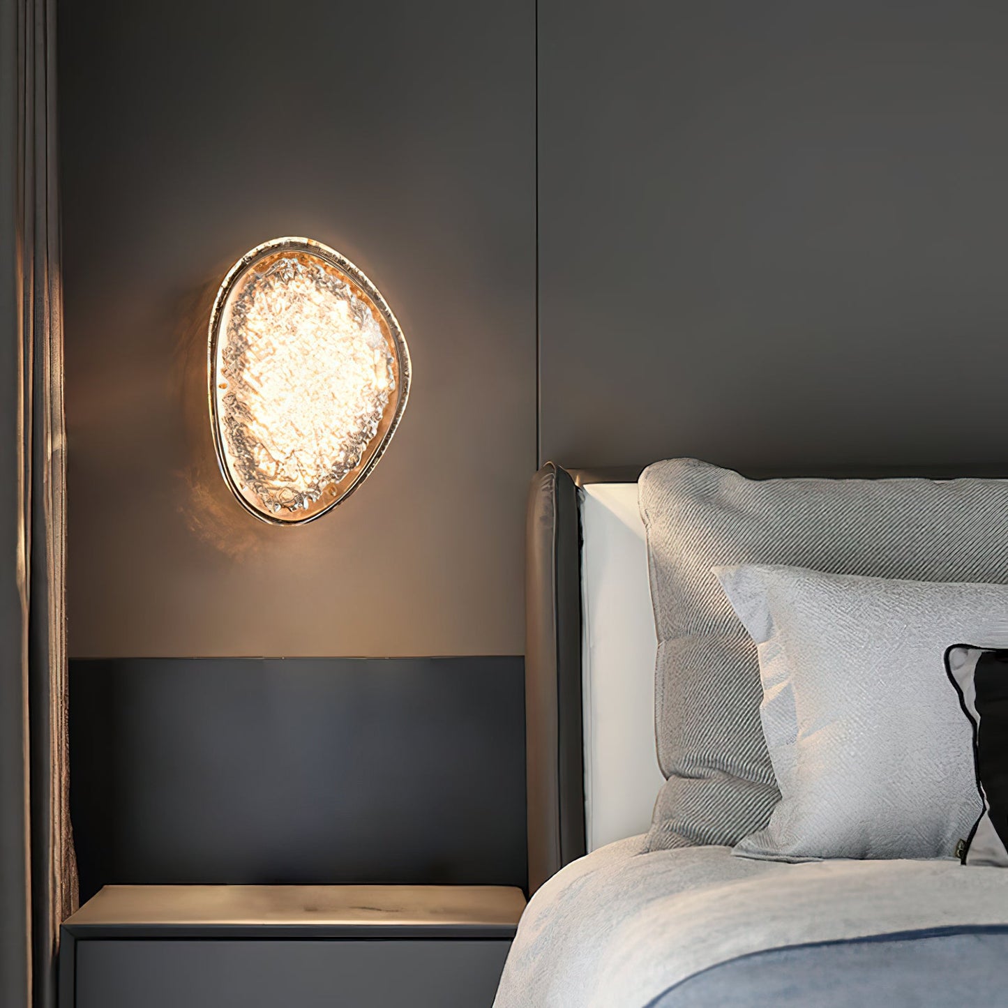 Morstad Sconce - Optical Acrylic & Stainless Steel LED Wall Light | Modern Geometric Sconce