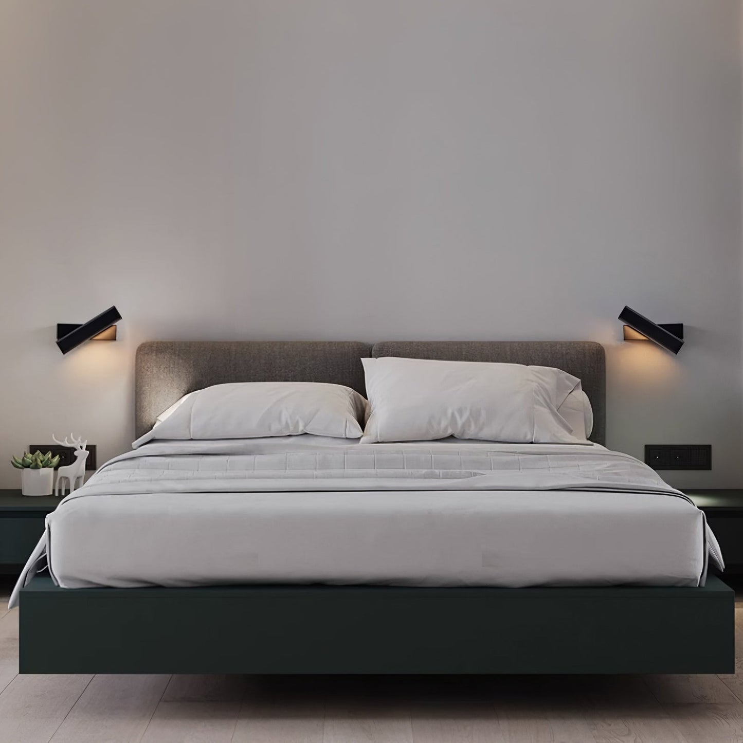 Pixel Rotating Wall Lamp - Modern Metal & Solid Wood LED Sconce