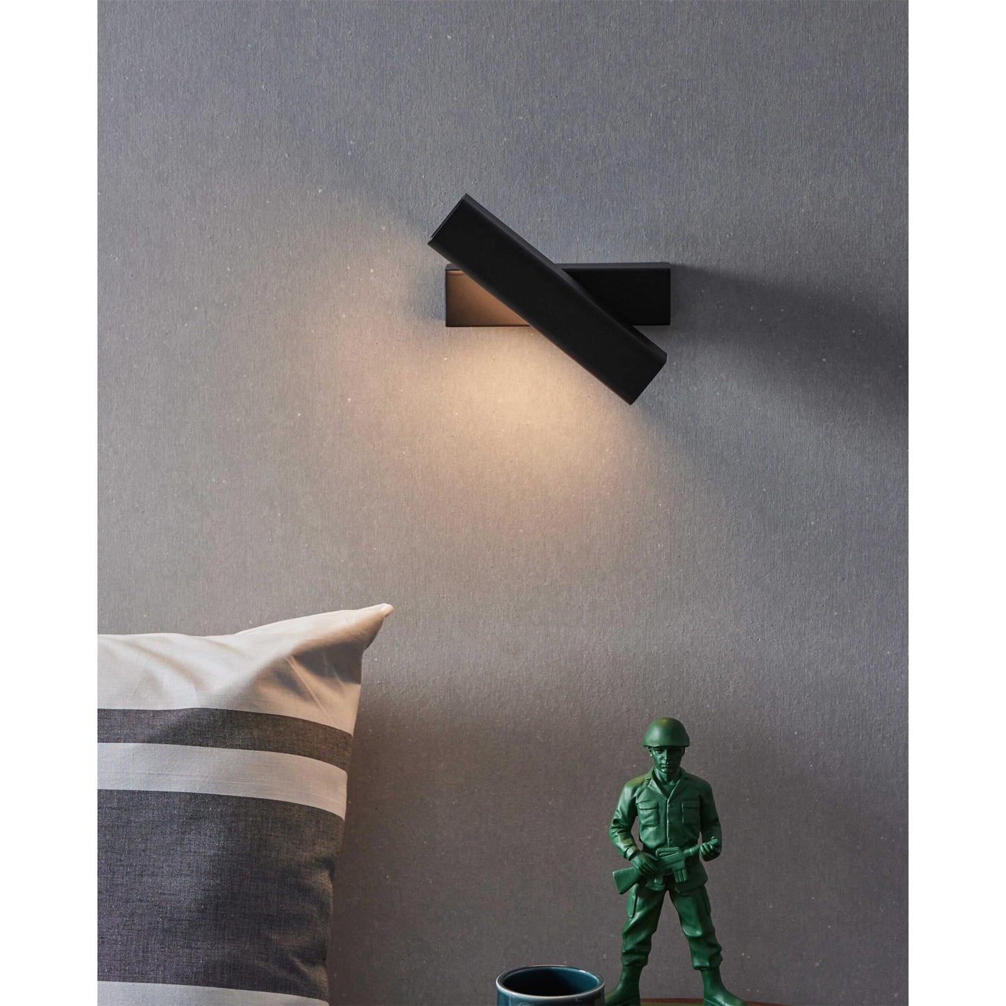 Pixel Rotating Wall Lamp - Modern Metal & Solid Wood LED Sconce