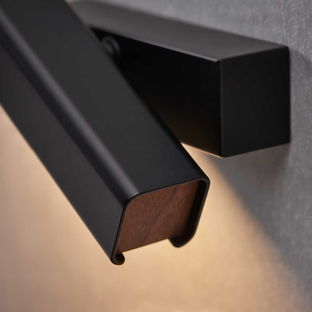Pixel Rotating Wall Lamp - Modern Metal & Solid Wood LED Sconce