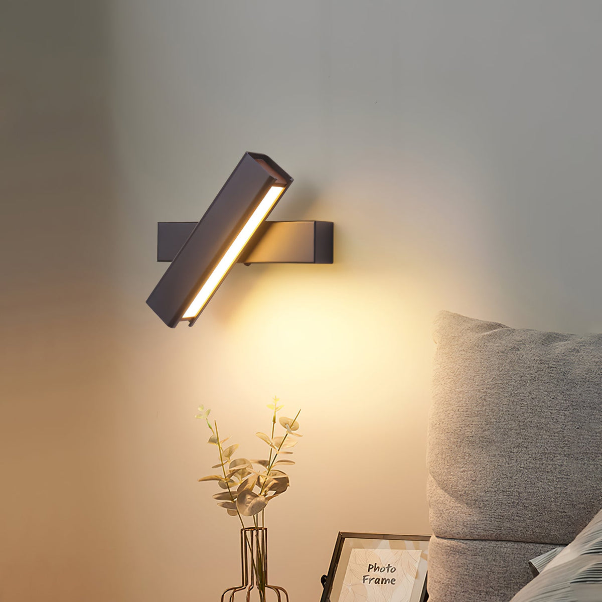 Pixel Rotating Wall Lamp - Modern Metal & Solid Wood LED Sconce