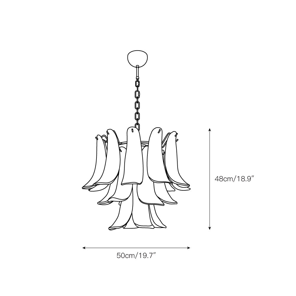 Murano Chandelier - Handcrafted Tiered Glass Art Pendant | Luxury Italian-Style Lighting