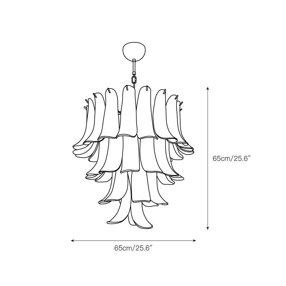 Murano Chandelier - Handcrafted Tiered Glass Art Pendant | Luxury Italian-Style Lighting