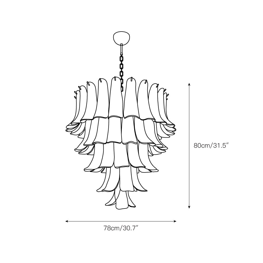 Murano Chandelier - Handcrafted Tiered Glass Art Pendant | Luxury Italian-Style Lighting