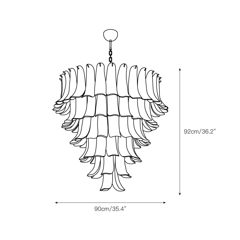 Murano Chandelier - Handcrafted Tiered Glass Art Pendant | Luxury Italian-Style Lighting