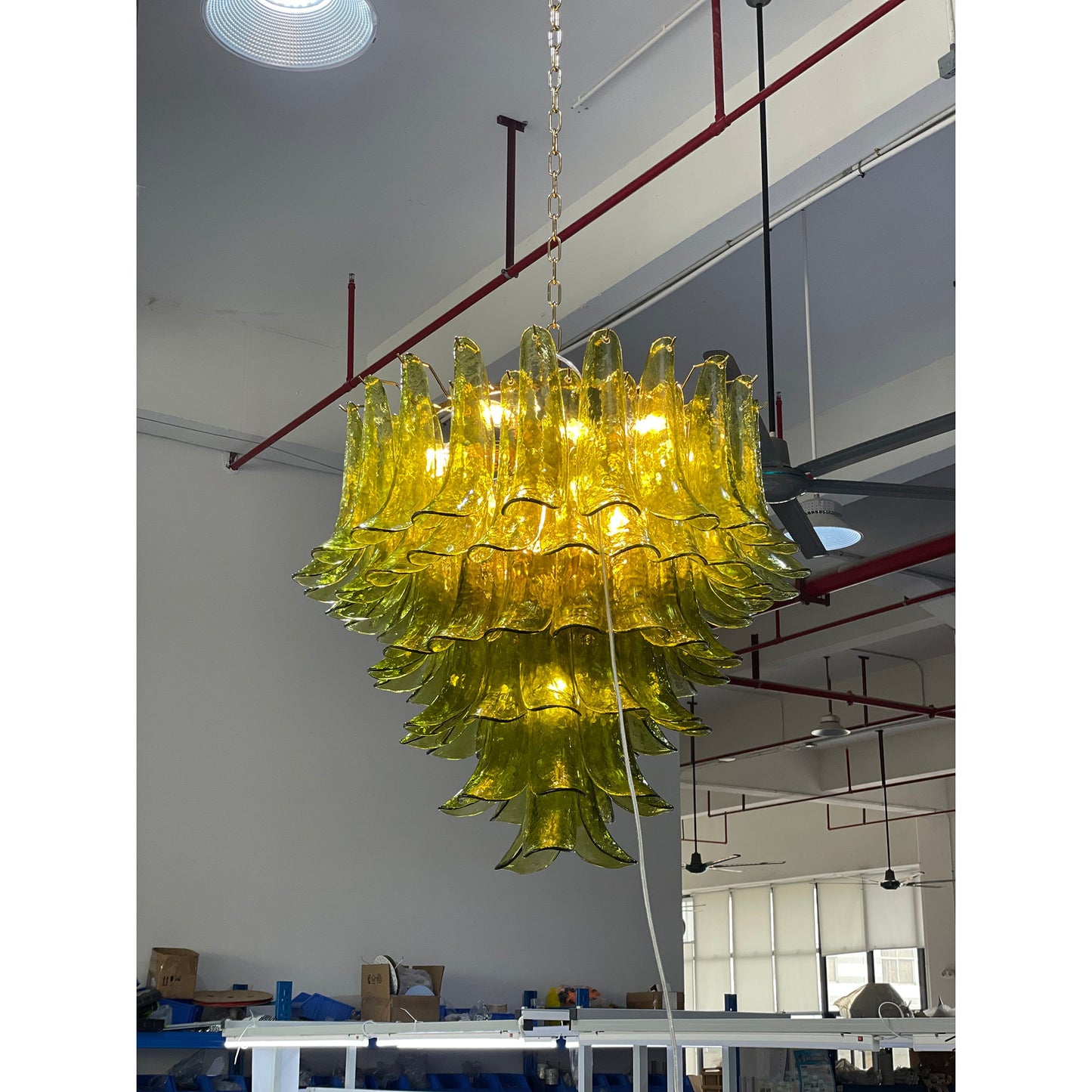 Murano Chandelier - Handcrafted Tiered Glass Art Pendant | Luxury Italian-Style Lighting