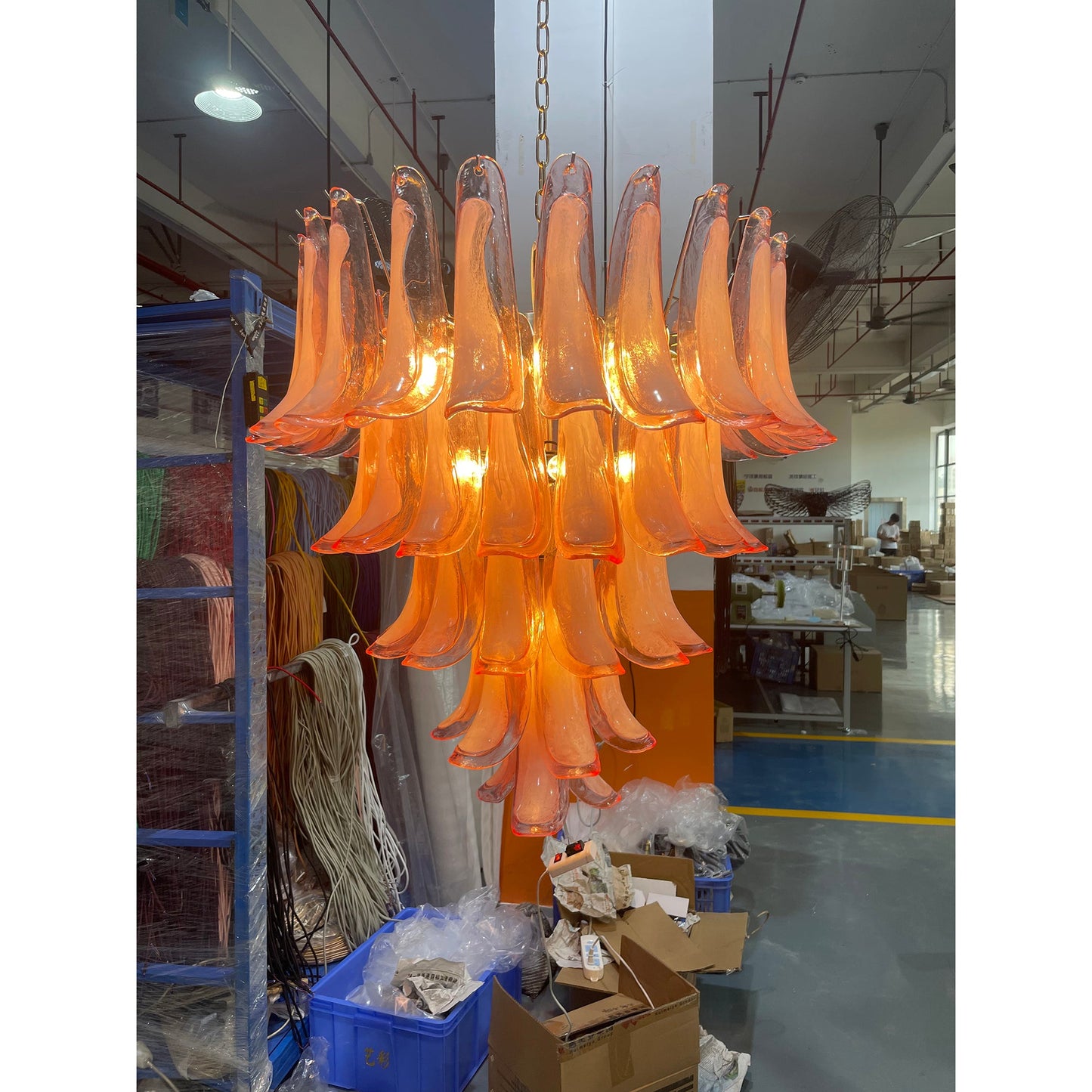 Murano Chandelier - Handcrafted Tiered Glass Art Pendant | Luxury Italian-Style Lighting