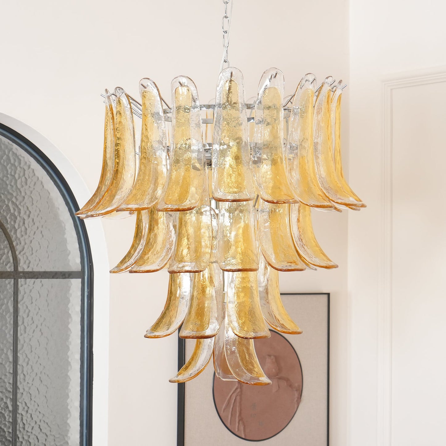 Murano Chandelier - Handcrafted Tiered Glass Art Pendant | Luxury Italian-Style Lighting