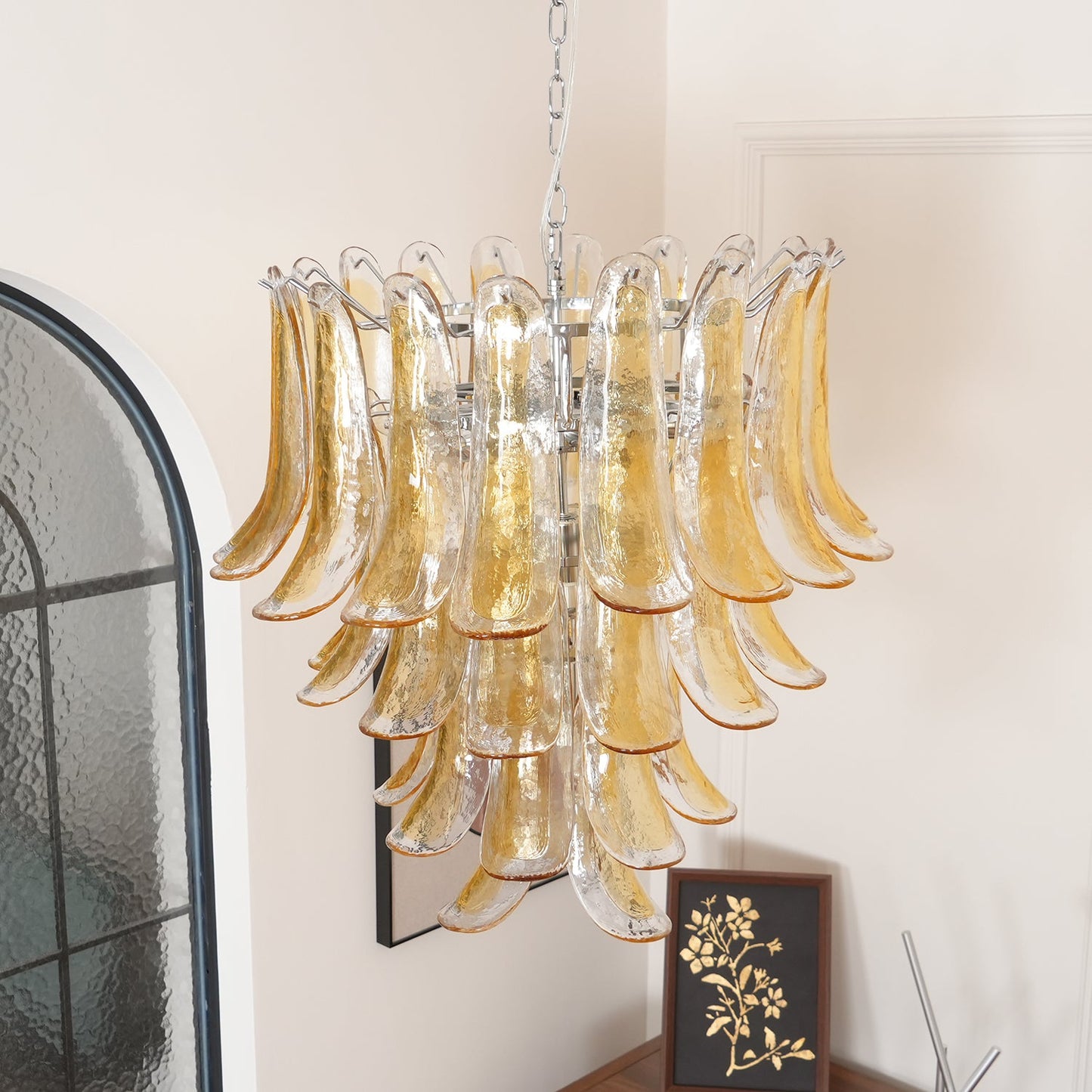 Murano Chandelier - Handcrafted Tiered Glass Art Pendant | Luxury Italian-Style Lighting