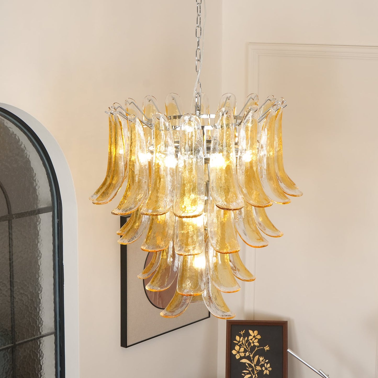 Murano Chandelier - Handcrafted Tiered Glass Art Pendant | Luxury Italian-Style Lighting
