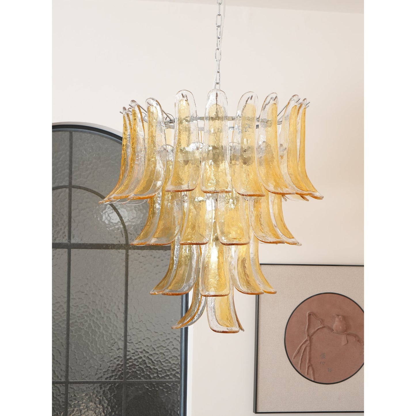 Murano Chandelier - Handcrafted Tiered Glass Art Pendant | Luxury Italian-Style Lighting