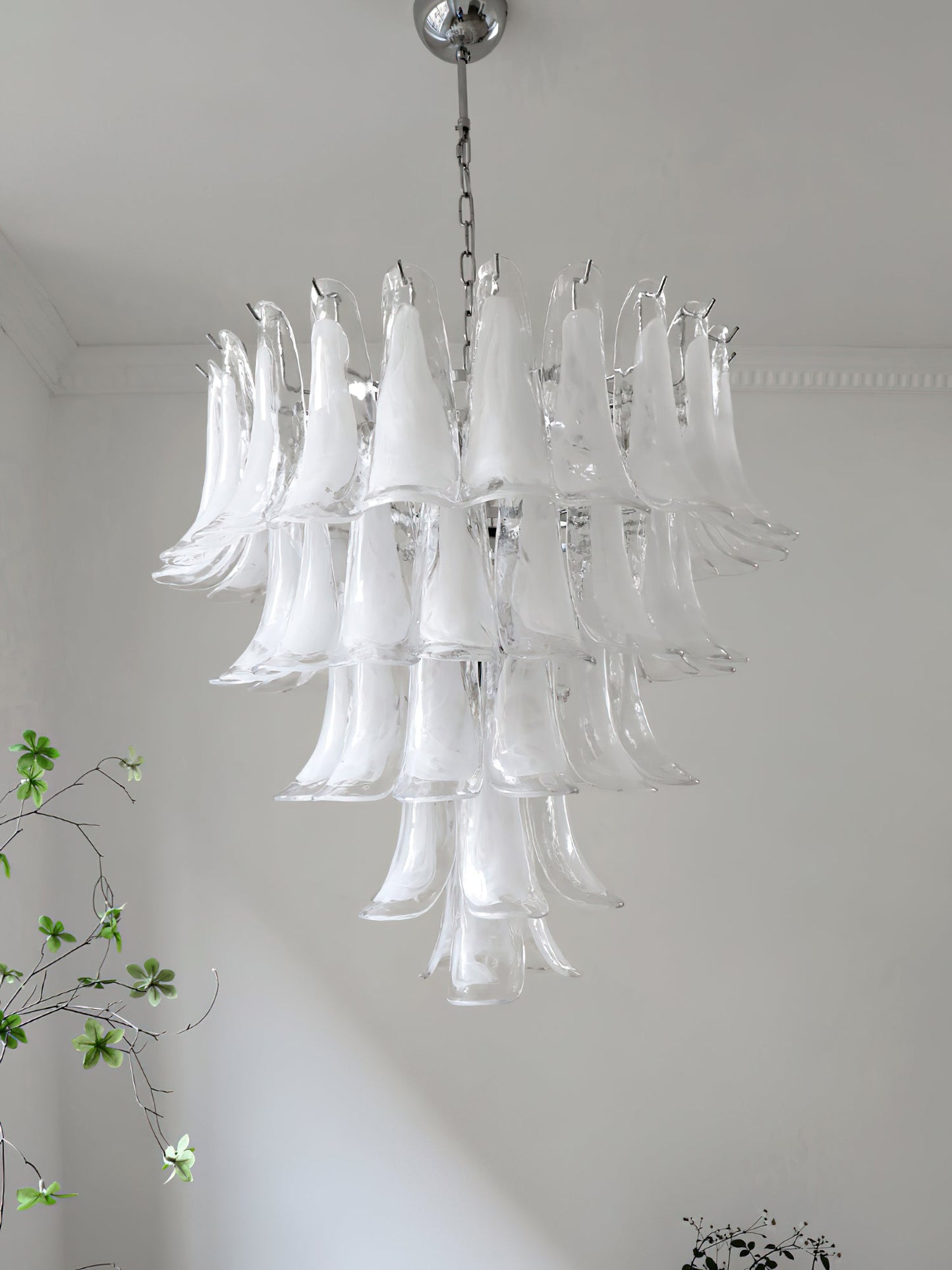 Murano Chandelier - Handcrafted Tiered Glass Art Pendant | Luxury Italian-Style Lighting