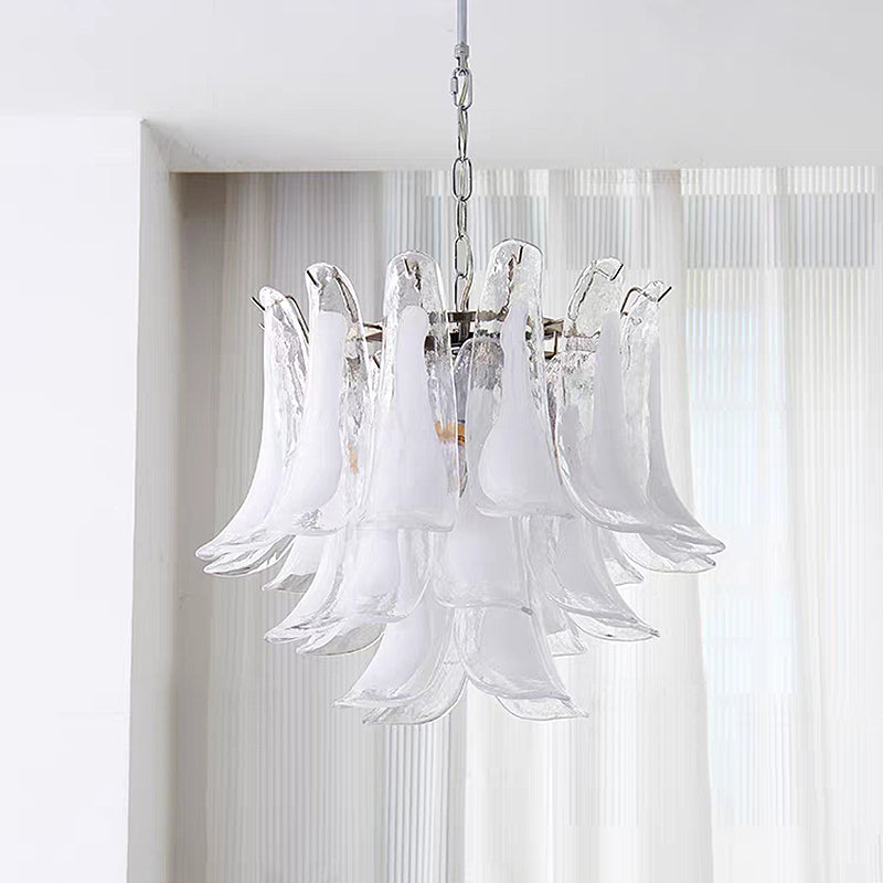 Murano Chandelier - Handcrafted Tiered Glass Art Pendant | Luxury Italian-Style Lighting